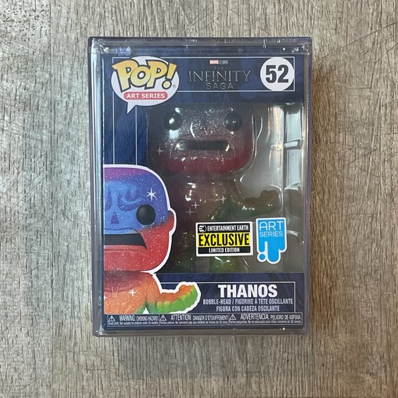 Marvel Infinity Saga Thanos Funko Pop! Art Series with Premium Protector EE Excl - Picture 2 of 7